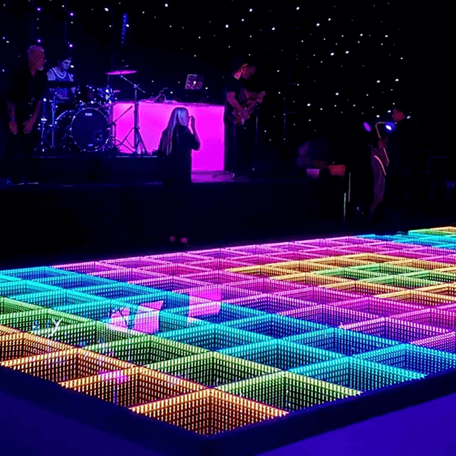 Dj Panel Mirror Infinity Light Up Led Dance Floor 3D