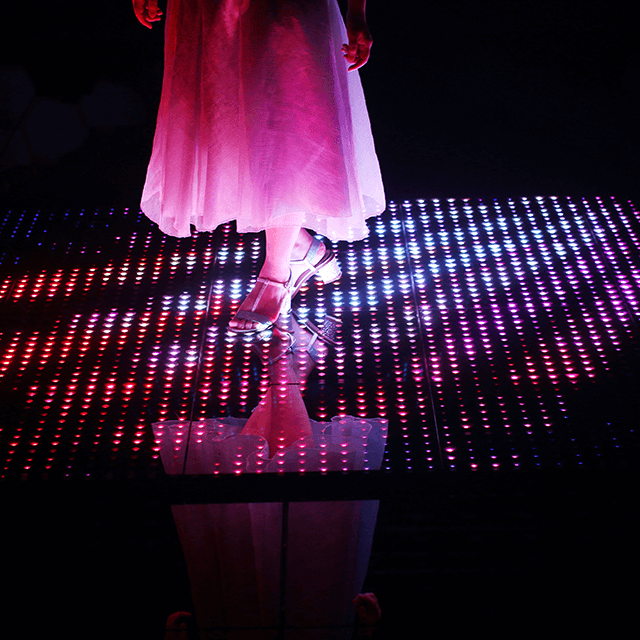 La boîte de nuit superbe a mené la piste de danse lumineuse de mariage de disco d'étape de Digital