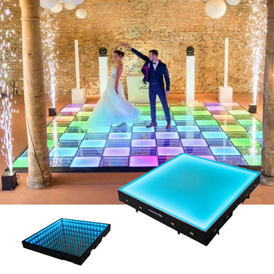 Pour la décoration intérieure extérieure de mariage a mené la piste de danse de lumière disco